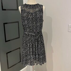 Simple Vera Vera Wang Women's Black/White Pattern Dress